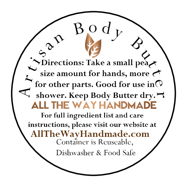  | All The Way Handmade | Handmade Body Butter | Artisan Made | Handmade Lotion | Small Business