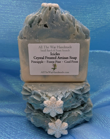Icicles Crystal Frosted Artisan Soap
