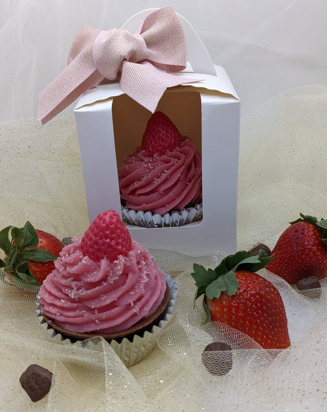 Chocolate Strawberry Cupcake Specialty Artisan Soap